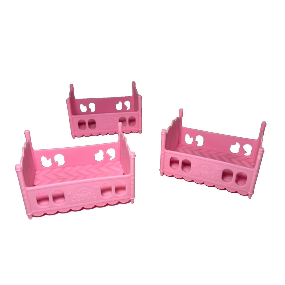 Zapf Creation 4" Pink Plastic Toy Crib Baby Bed Fashion Doll Replacement Parts